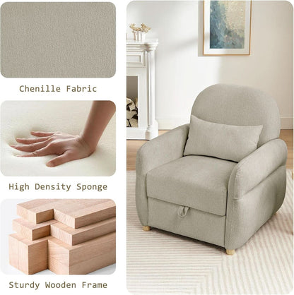 Gray 33.5 Inch Luxuriously Textured Modern Armchair