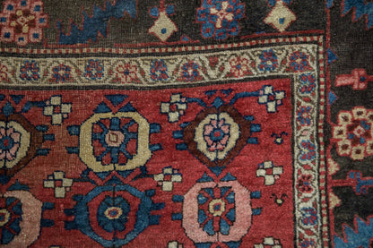 4x5.5 Antique Kurdish Bijar Rug
