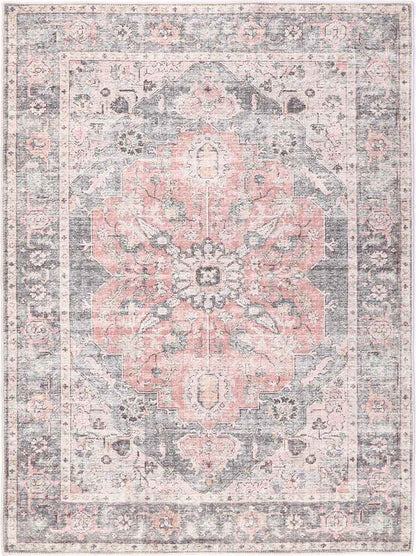 Hugo Machine Washable in Grey & Beige Rug