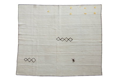 6x7 Vintage Hemp Kilim Square Carpet