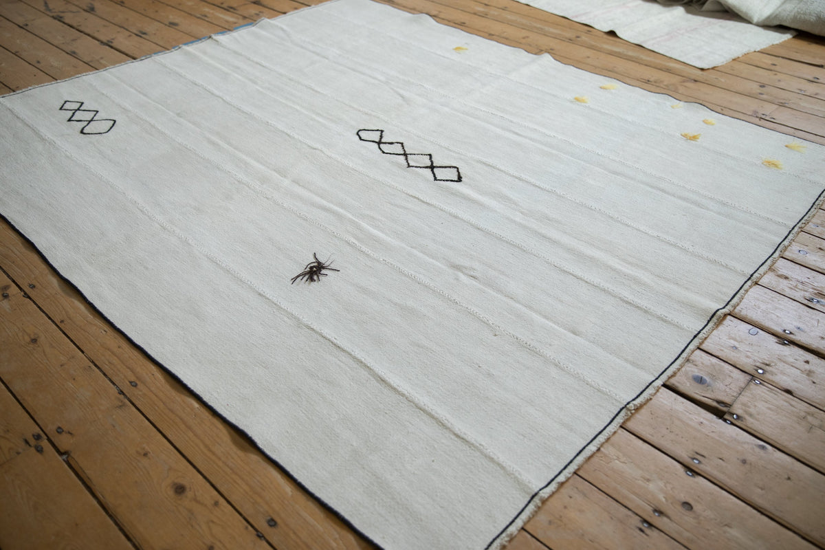 6x7 Vintage Hemp Kilim Square Carpet