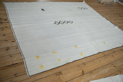 6x7 Vintage Hemp Kilim Square Carpet