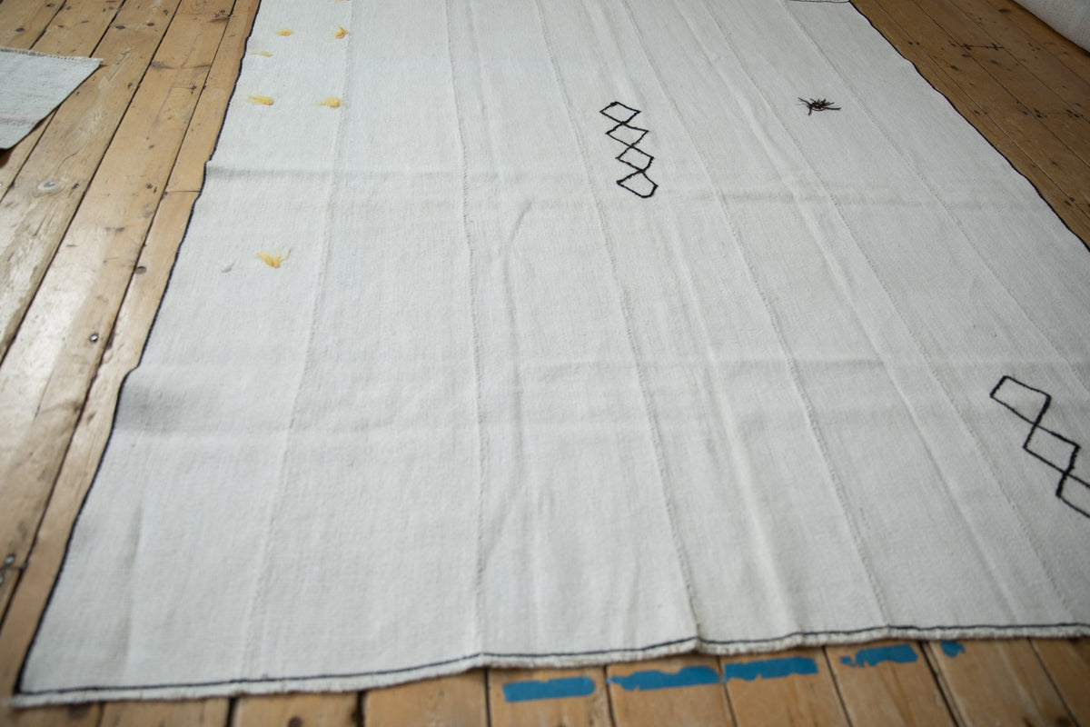 6x7 Vintage Hemp Kilim Square Carpet