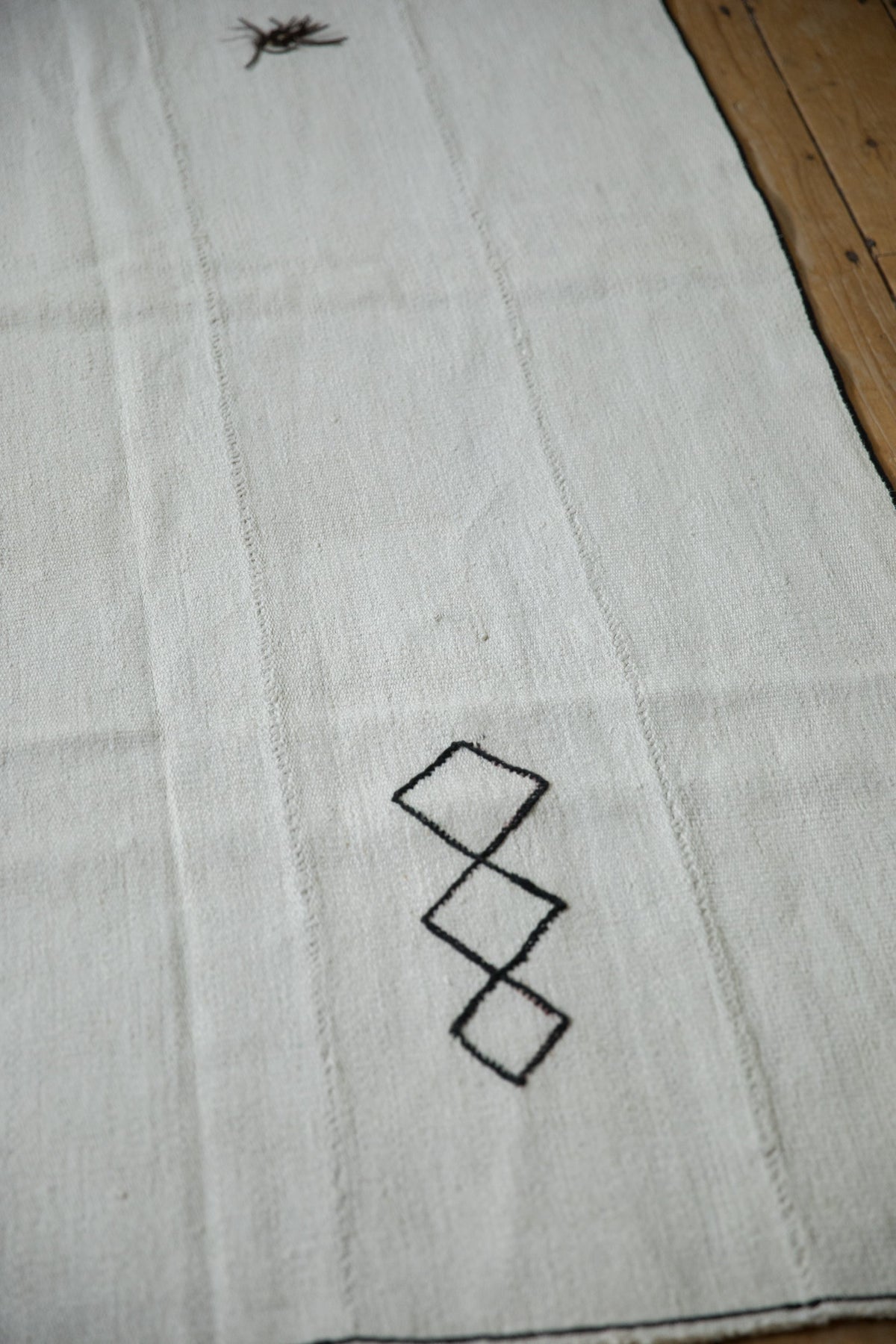 6x7 Vintage Hemp Kilim Square Carpet