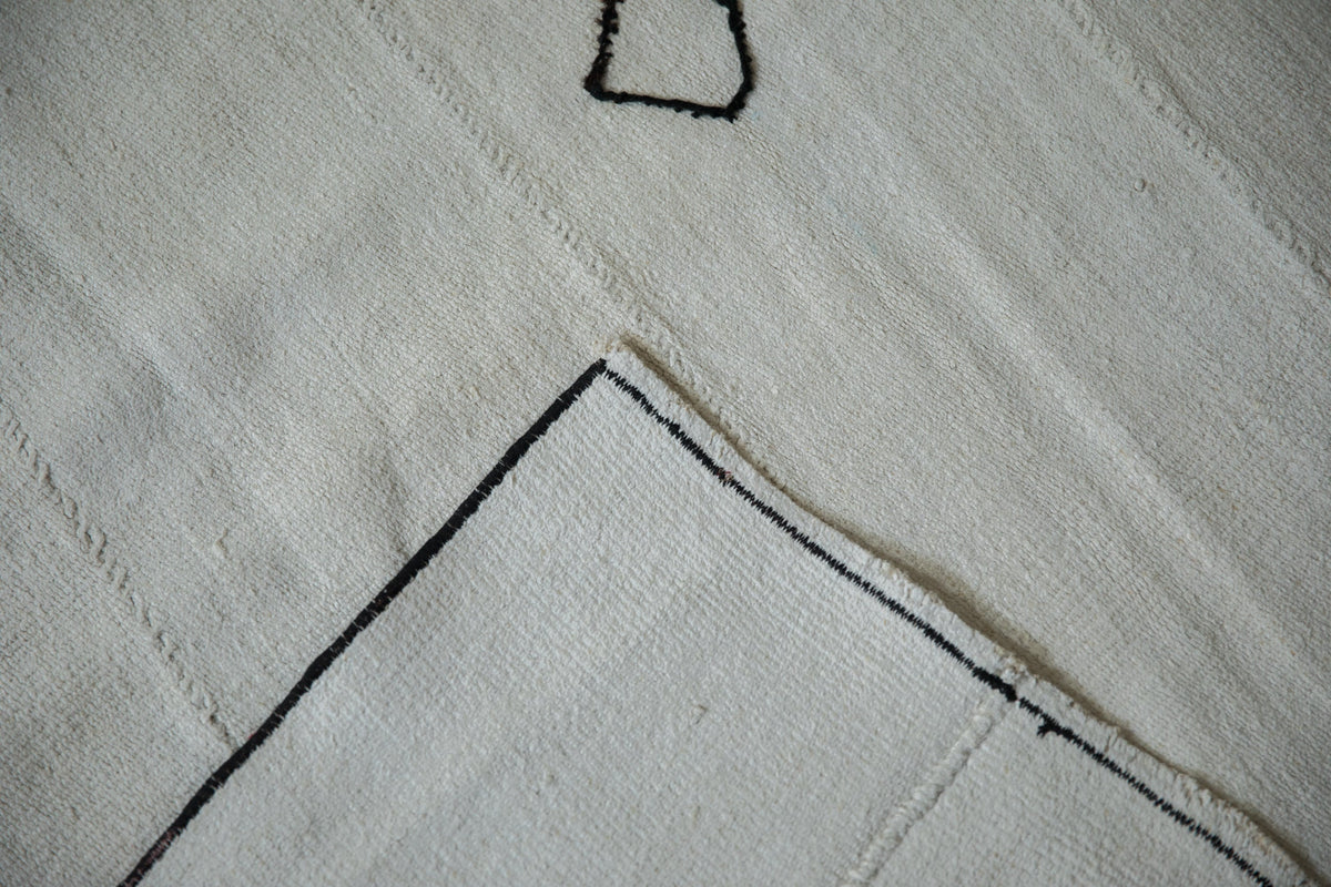 6x7 Vintage Hemp Kilim Square Carpet
