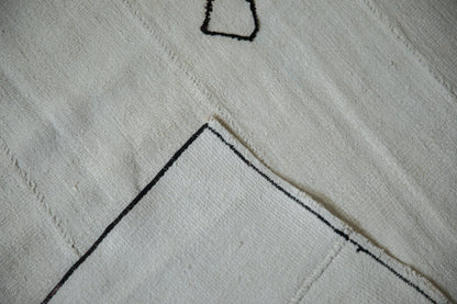6x7 Vintage Hemp Kilim Square Carpet