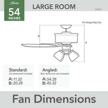 Promenade 54 Inch Indoor Ceiling Fan LED Lights Bronze Finish DC Motor Remote