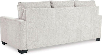White Queen Upholstered Sleeper Sofa With Gel Memory Foam