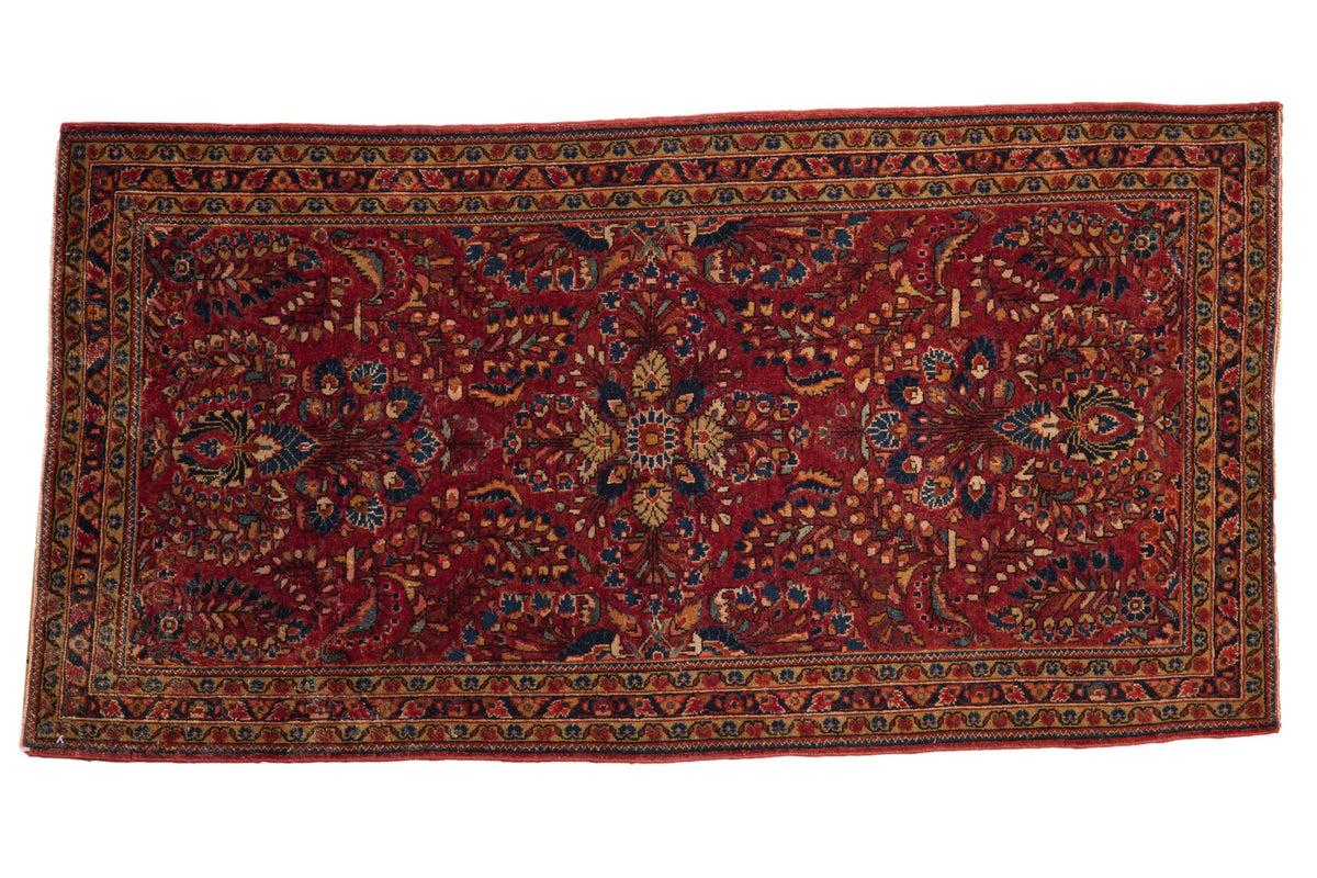 2.5x5 Vintage Sarouk Rug Runner