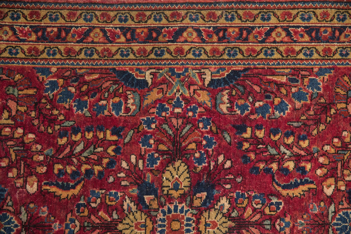 2.5x5 Vintage Sarouk Rug Runner