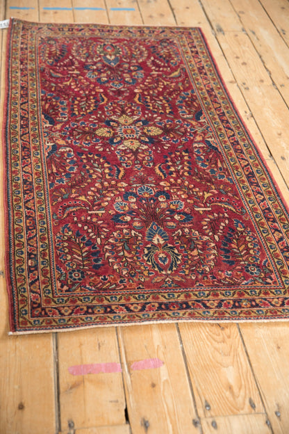 2.5x5 Vintage Sarouk Rug Runner