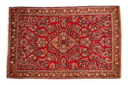 4x6.5 Vintage German Sarouk Rug