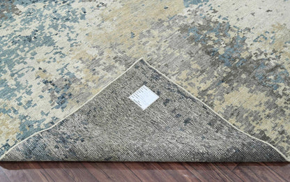 Multi Size Gray LoomBloom Hand Knotted Modern Abstract Tibetan 100% Wool Oriental Area Rug