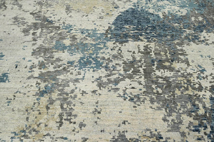 Multi Size Gray LoomBloom Hand Knotted Modern Abstract Tibetan 100% Wool Oriental Area Rug