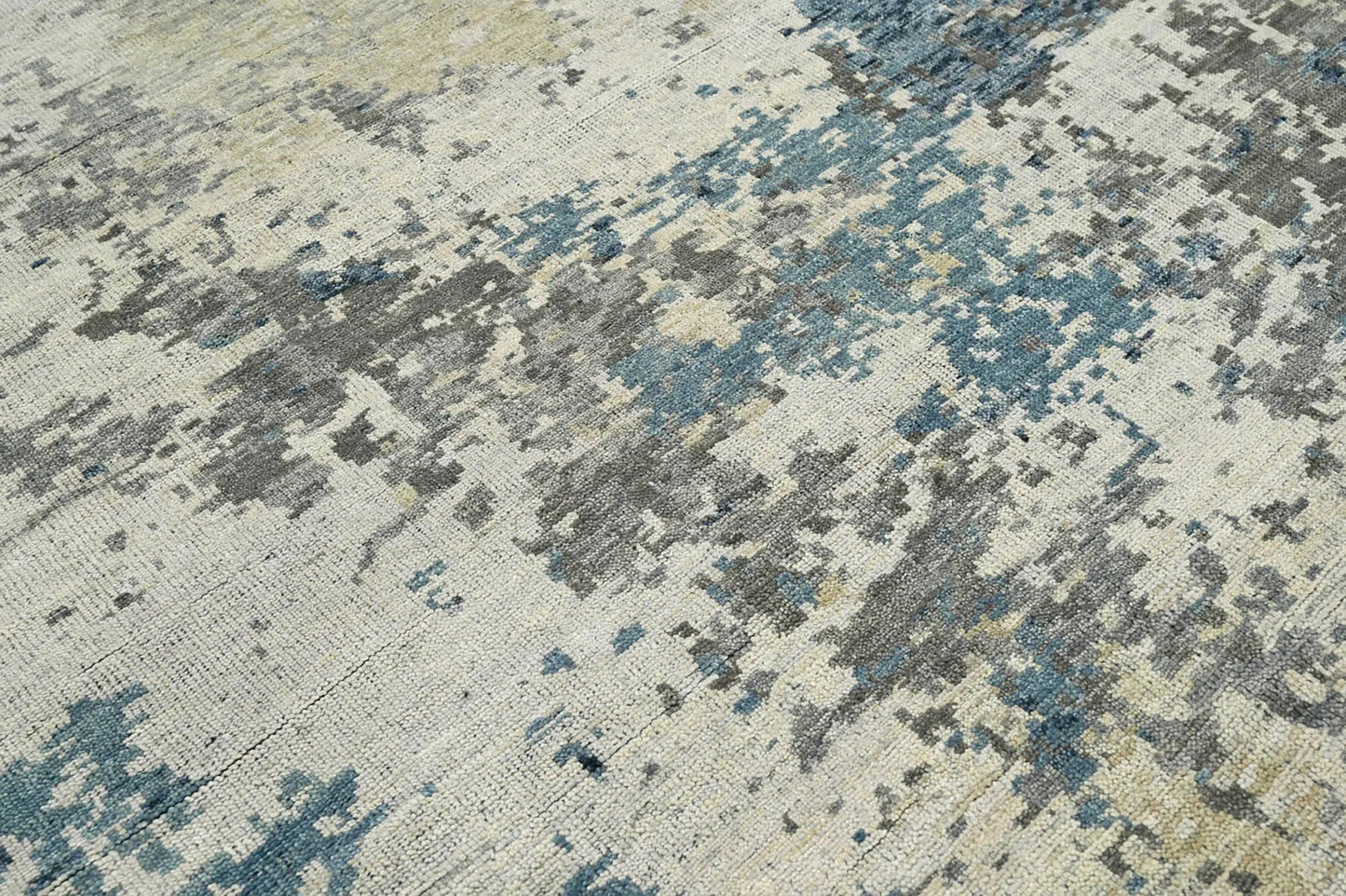 Multi Size Gray LoomBloom Hand Knotted Modern Abstract Tibetan 100% Wool Oriental Area Rug