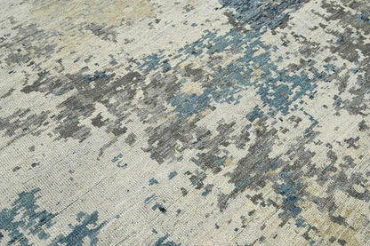 Multi Size Gray LoomBloom Hand Knotted Modern Abstract Tibetan 100% Wool Oriental Area Rug