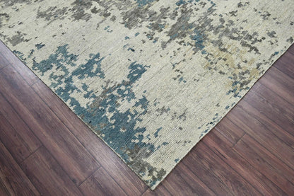 Multi Size Gray LoomBloom Hand Knotted Modern Abstract Tibetan 100% Wool Oriental Area Rug