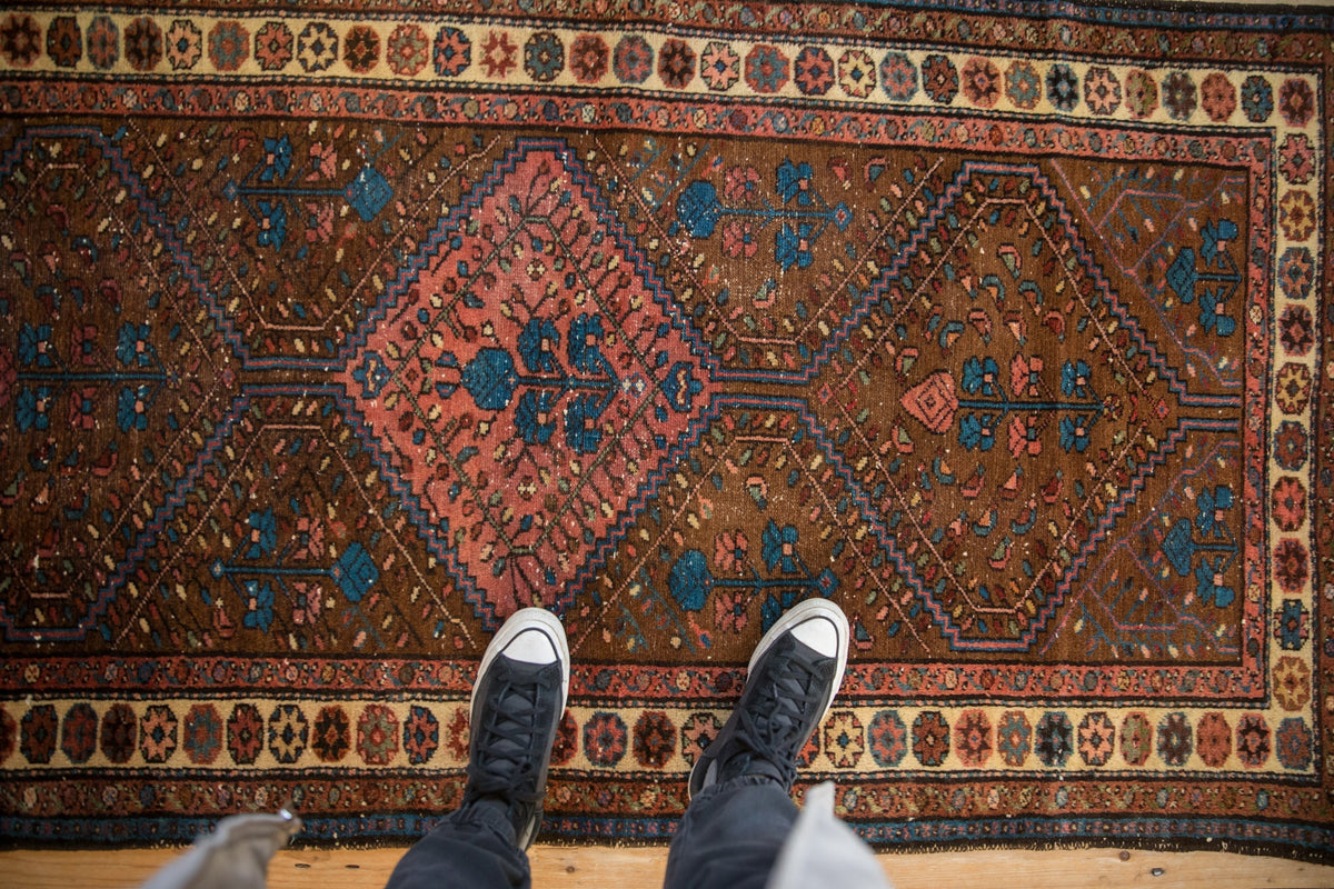 3.5x6.5 Vintage Kurdish Hamadan Rug