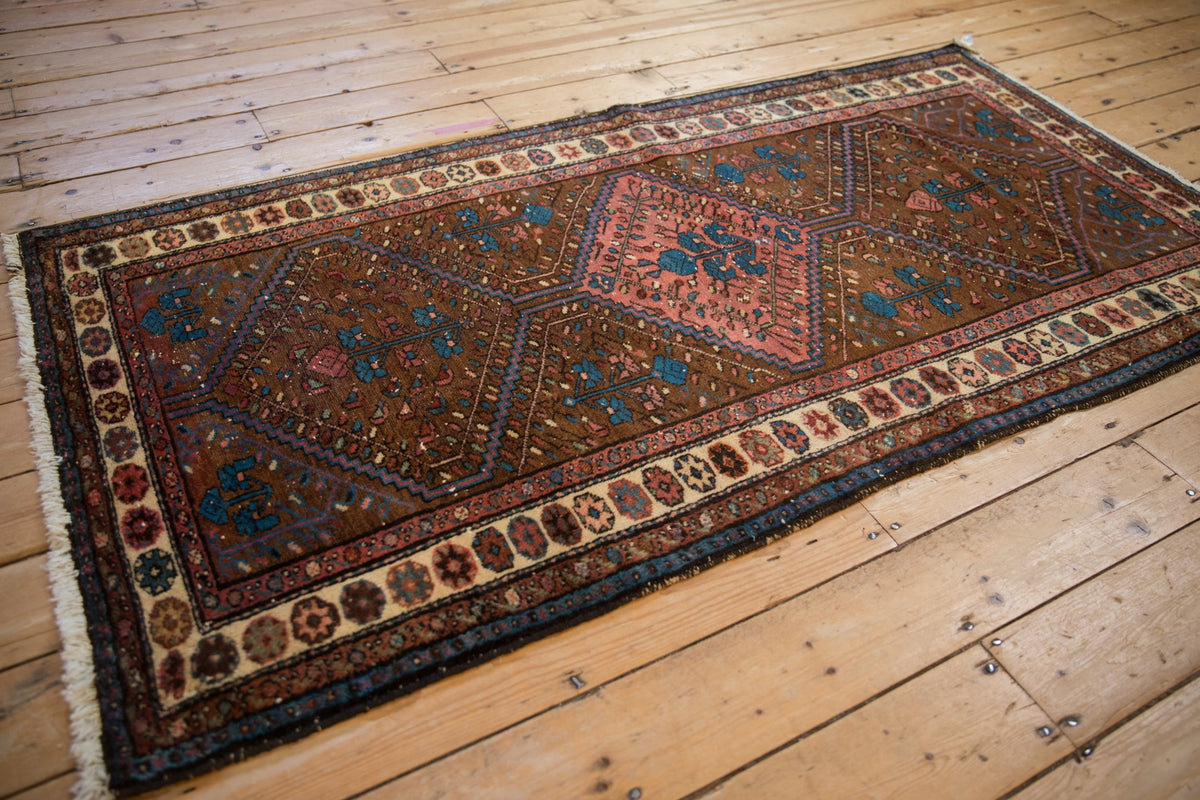 3.5x6.5 Vintage Kurdish Hamadan Rug