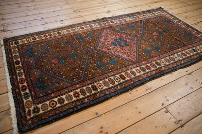 3.5x6.5 Vintage Kurdish Hamadan Rug