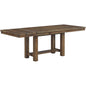Farmhouse Dining Extension Table Seats 8 Distressed Nutmeg