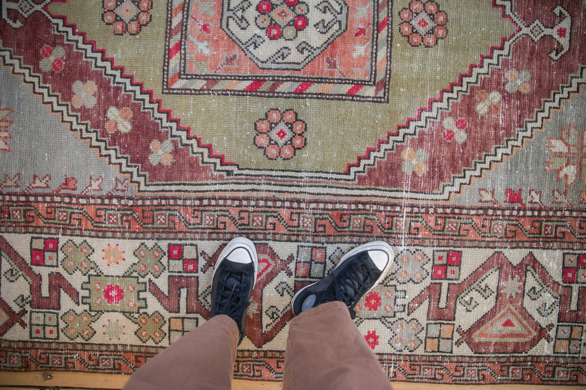 5.5x8.5 Vintage Distressed Oushak Carpet