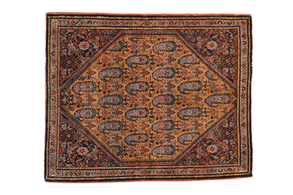 2x2.5 Vintage Fine Sarouk Square Rug Mat