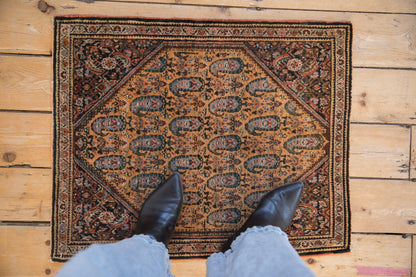 2x2.5 Vintage Fine Sarouk Square Rug Mat