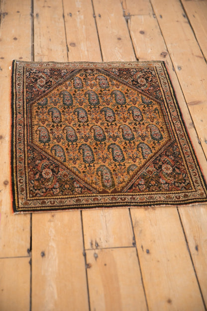 2x2.5 Vintage Fine Sarouk Square Rug Mat