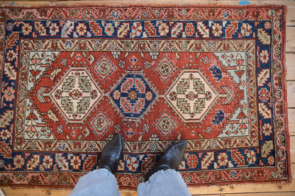3x5 Vintage Heriz Rug