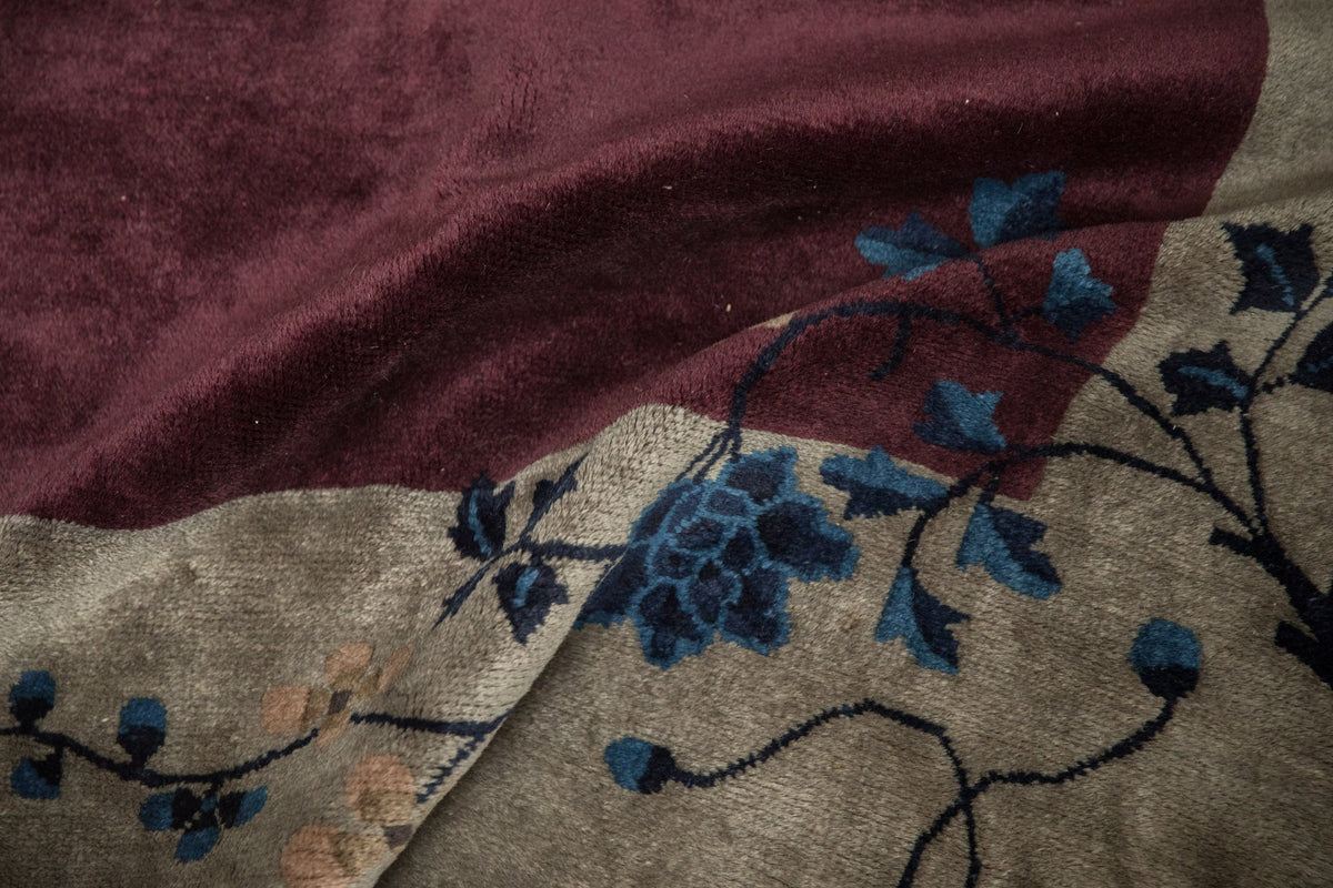 7x13.5 Antique Art Deco Carpet