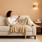 Light Gray Loveseat With Removable Cover And Armrests