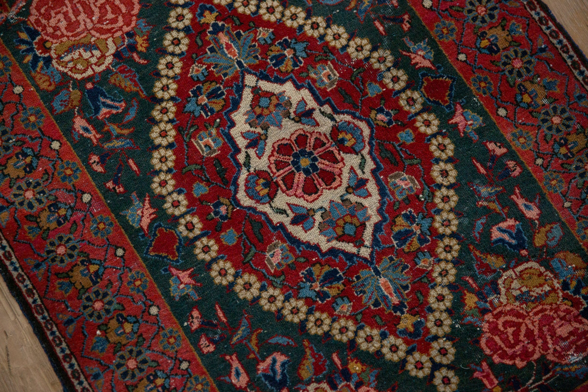 2x3 Vintage Fine Kashan Rug Mat