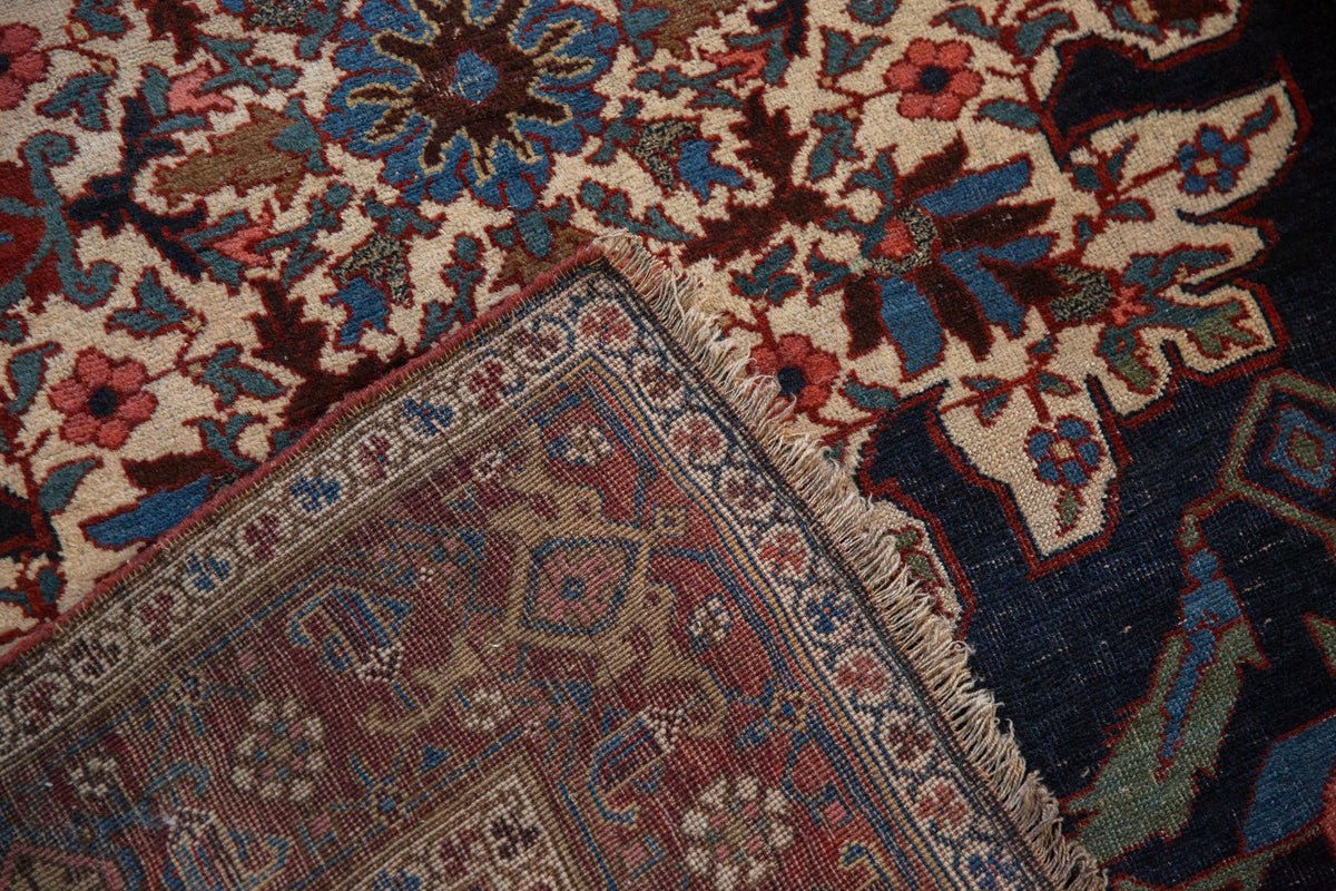 4.5x6 Antique Kurdish Bijar Rug