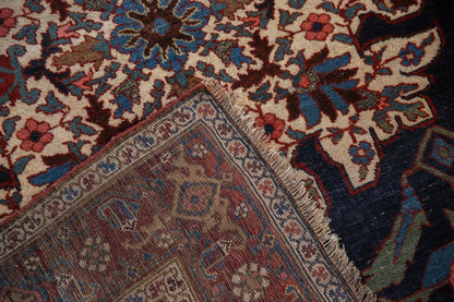 4.5x6 Antique Kurdish Bijar Rug