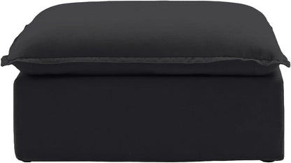 Black Storage Ottoman With Removable Cushion Covers