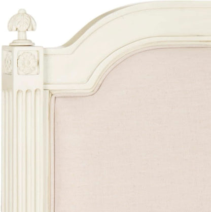Tufted Linen Rustic Beige Headboard for Twin Beds