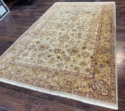 Turkish Oushak Rug 6x9, Vintage, Beige