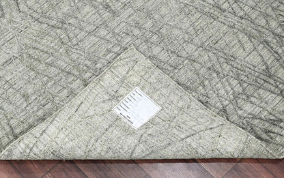 4x6 Tone on Tone Gray Hand Knotted 100% Wool Modern & Contemporary Oriental Area Rug