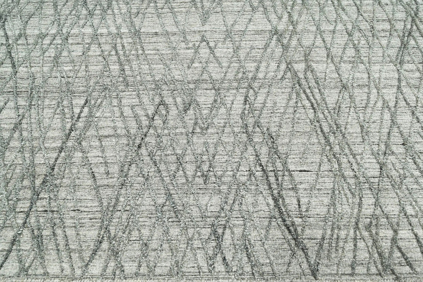 4x6 Tone on Tone Gray Hand Knotted 100% Wool Modern & Contemporary Oriental Area Rug