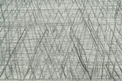 4x6 Tone on Tone Gray Hand Knotted 100% Wool Modern & Contemporary Oriental Area Rug