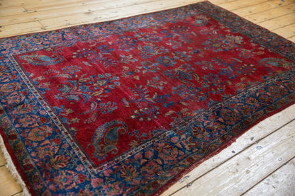 4.5x6.5 Antique Fine Kashan Rug