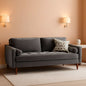 Valour Performance Velvet Sofa Gray Mid Century Modern