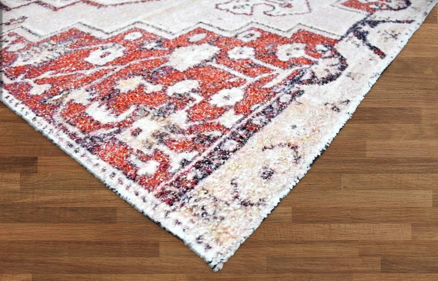Multi Size Handmade Micro Printed Polyester Traditional Oriental Area Rug Beige, Taupe Color