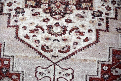 Multi Size Handmade Micro Printed Polyester Traditional Oriental Area Rug Beige, Taupe Color