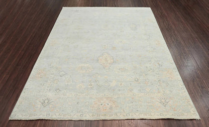 Multi Size Gray Hand Knotted Turkish Oushak 100% Wool Oushak Traditional Oriental Area Rug