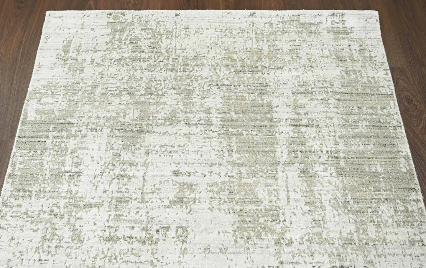 4x6 Beige, Gray Hand Knotted 100% Wool Modern & Contemporary Oriental Area Rug