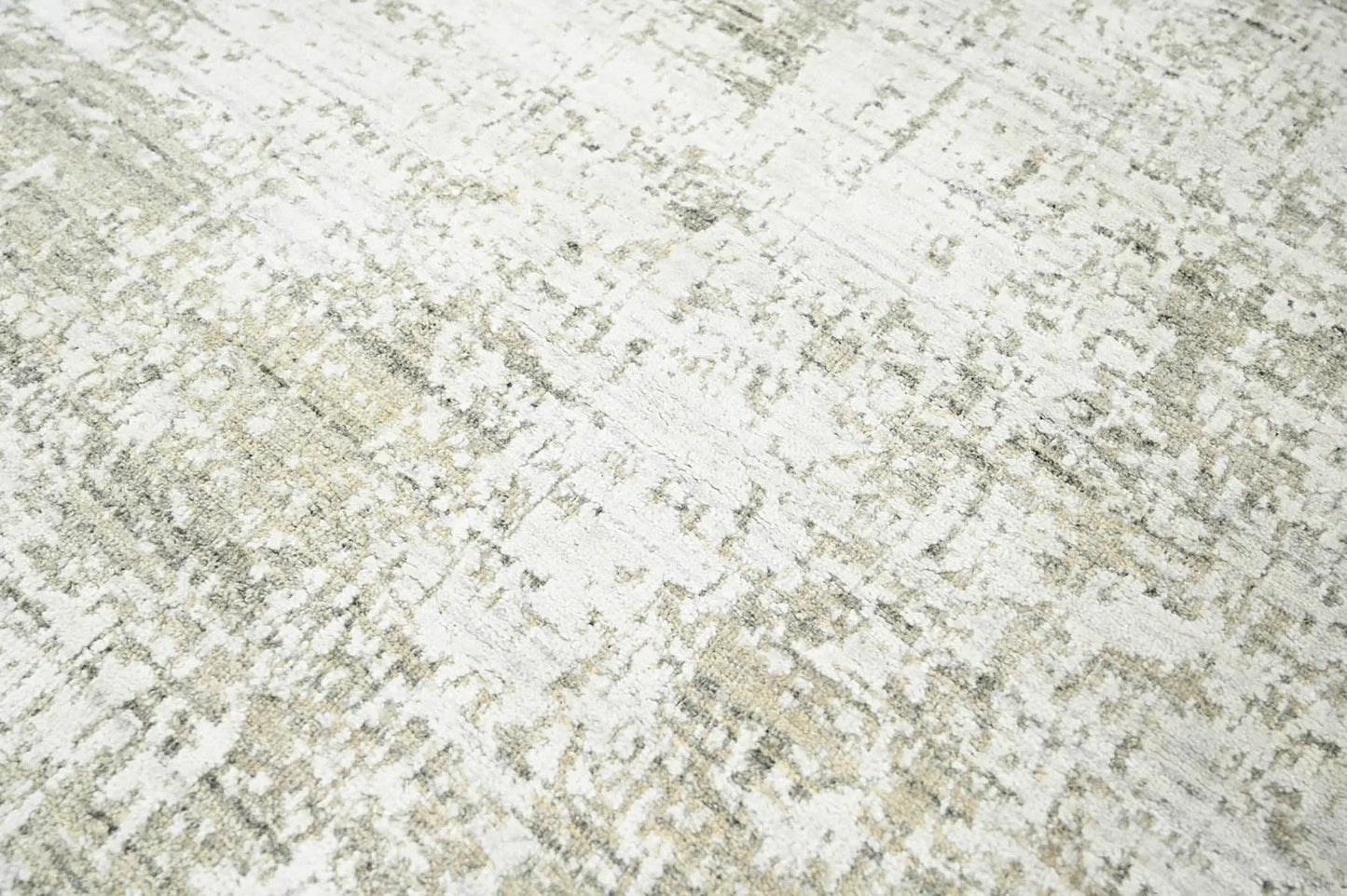 4x6 Beige, Gray Hand Knotted 100% Wool Modern & Contemporary Oriental Area Rug