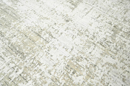 4x6 Beige, Gray Hand Knotted 100% Wool Modern & Contemporary Oriental Area Rug