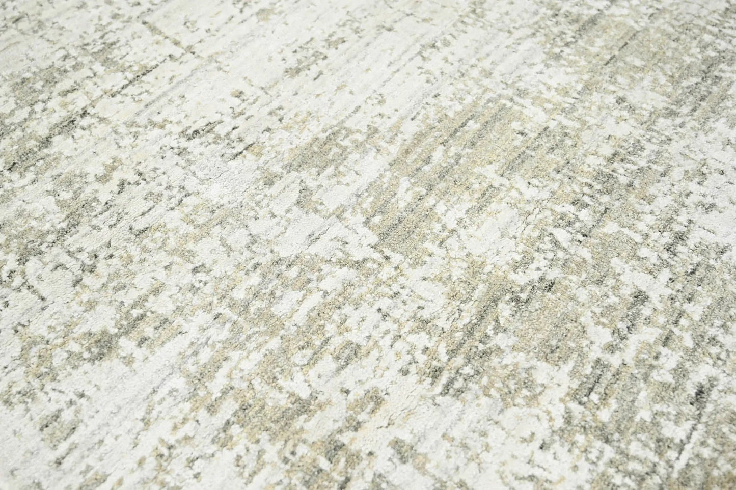 4x6 Beige, Gray Hand Knotted 100% Wool Modern & Contemporary Oriental Area Rug